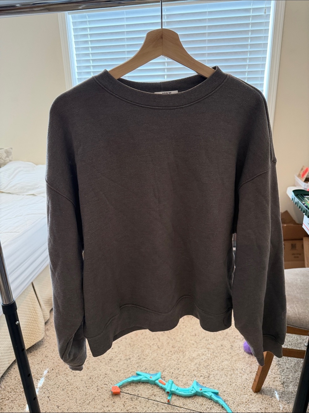 Agolde Nolan Crewneck Sweatshirt in Brown